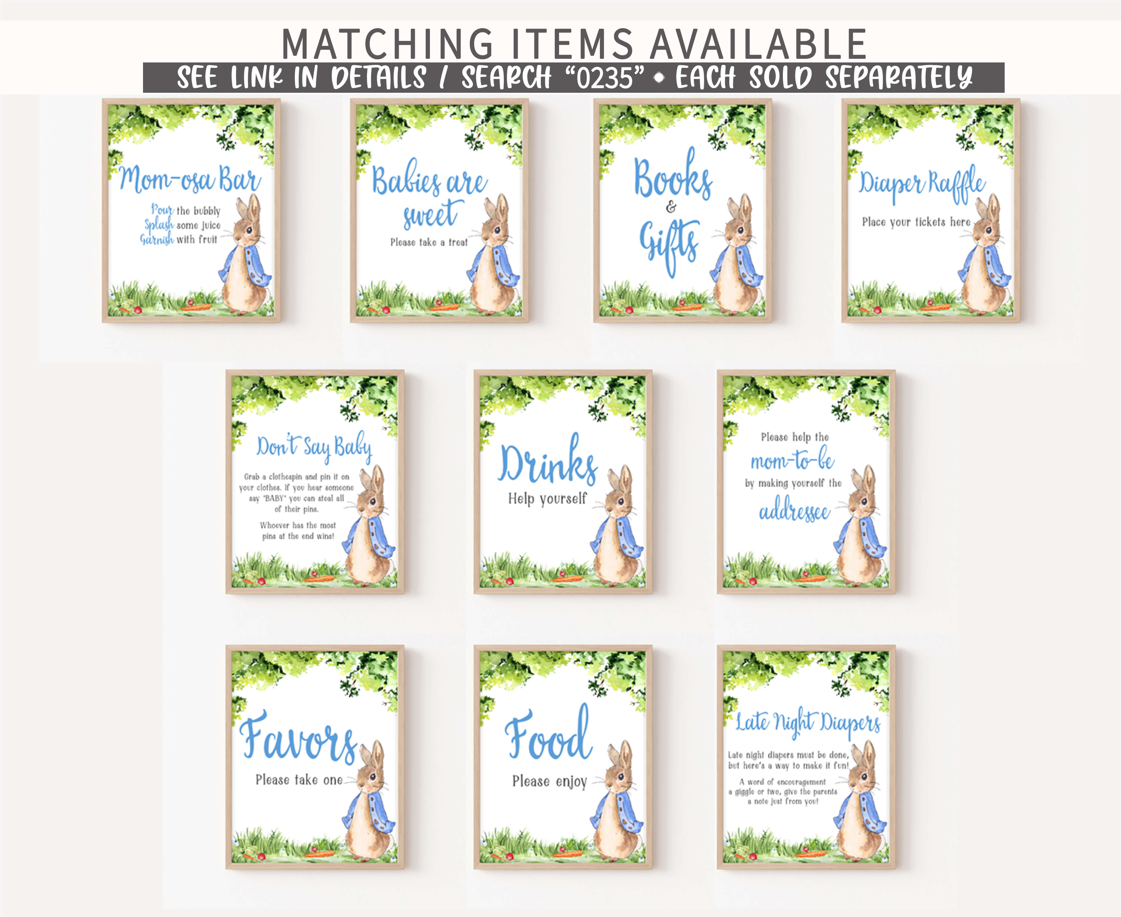 Sign Post Peter Rabbit Peter Rabbit Baby Shower Envelope Station Sign – Cuddle Palette