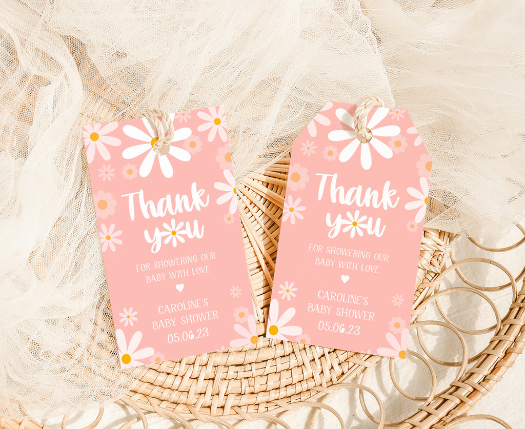 Daisy Baby Shower Favor Tag