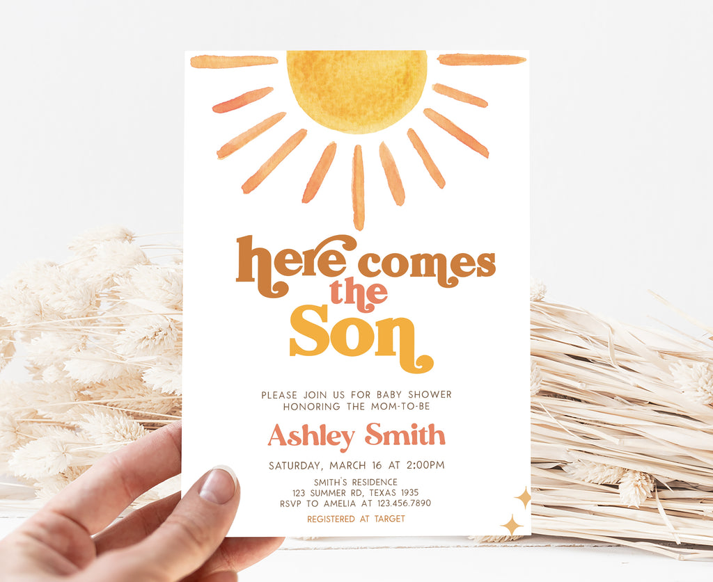 Here Comes the Son Baby Shower Invitation