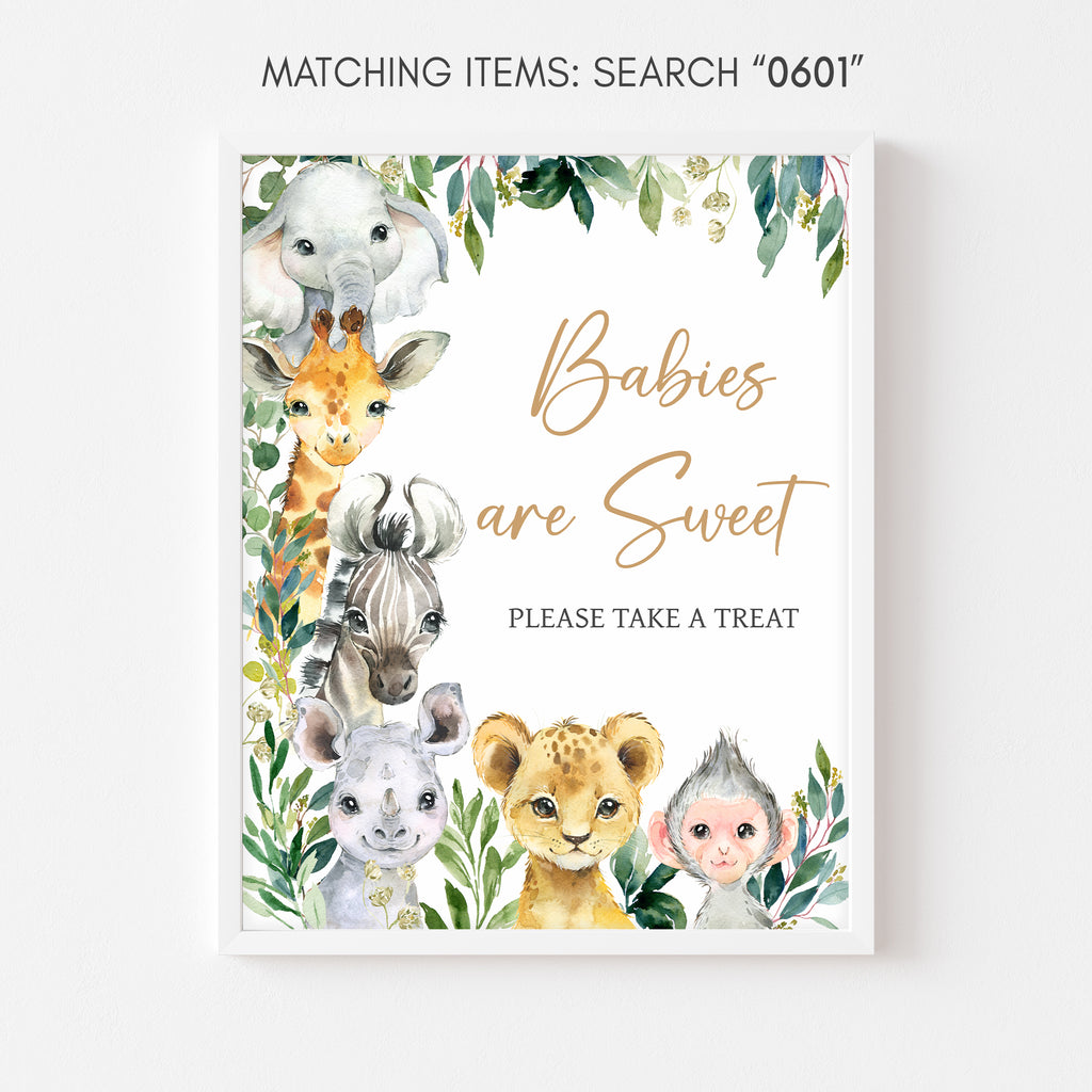A Little Wild One Baby Shower Babies are Sweet Sign