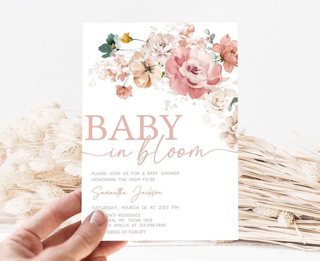 Spring Baby in Bloom Baby Shower Invitation