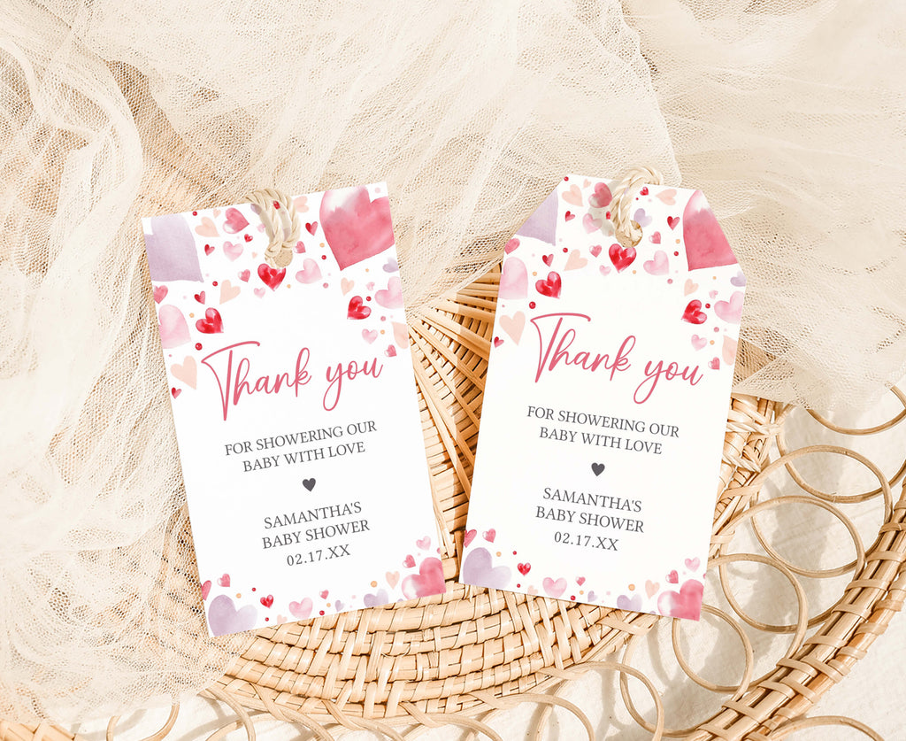 A Little Sweetheart Baby Shower Favor Tag
