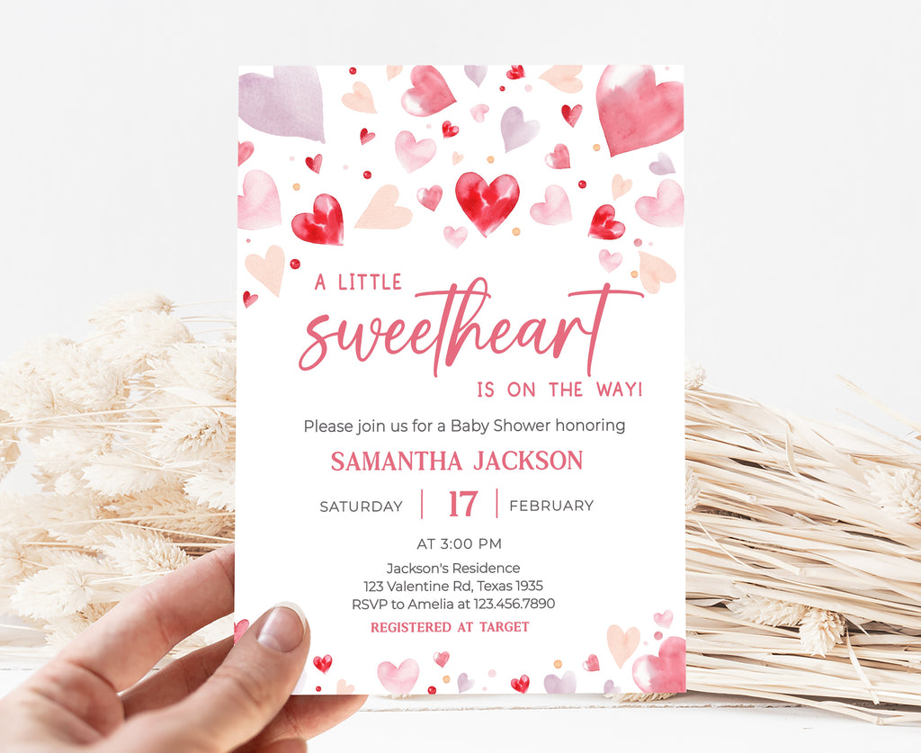 A Little Sweetheart Baby Shower Invitation