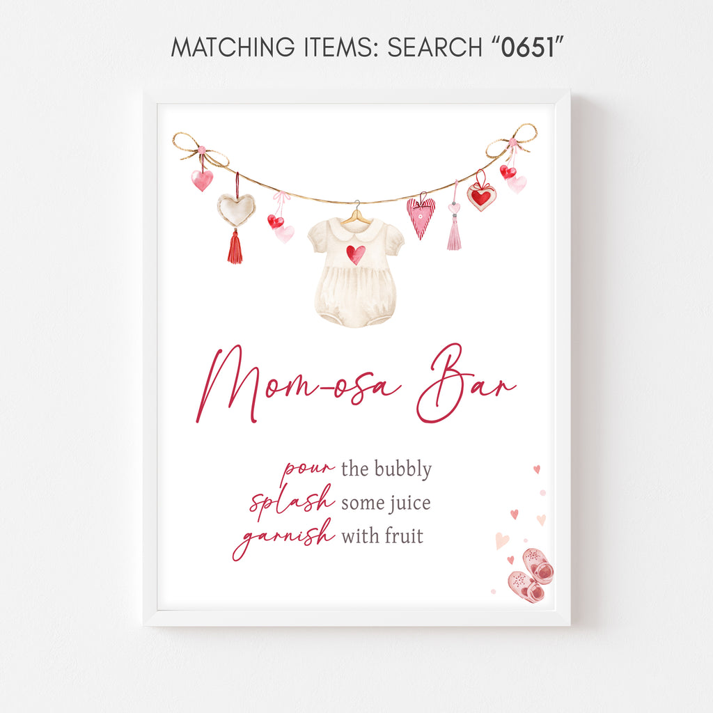 Little Sweetheart Baby Shower Mom Osa Bar Sign