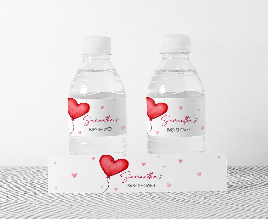Valentine Baby Shower Bottle Label
