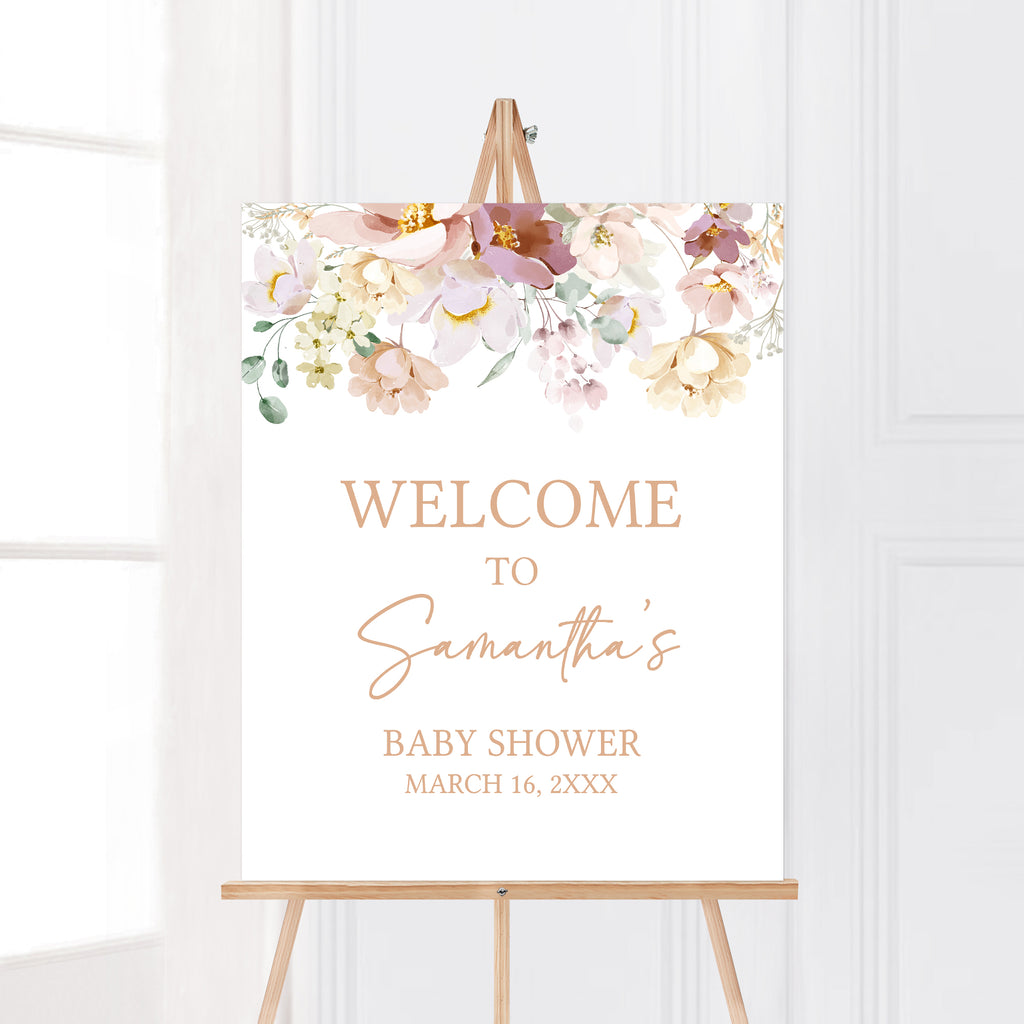 Baby in Bloom Baby Shower Welcome Sign