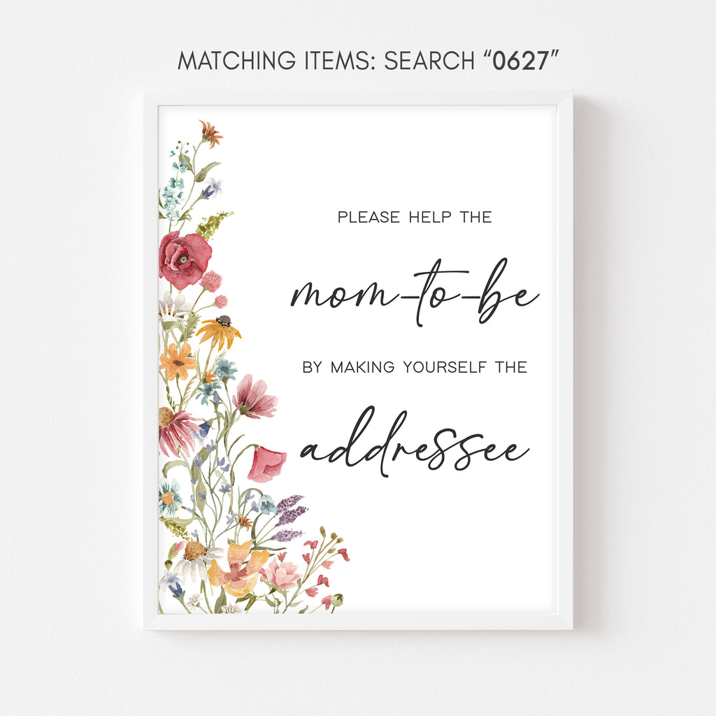 Baby in Bloom Baby Shower Envelope Station Sign