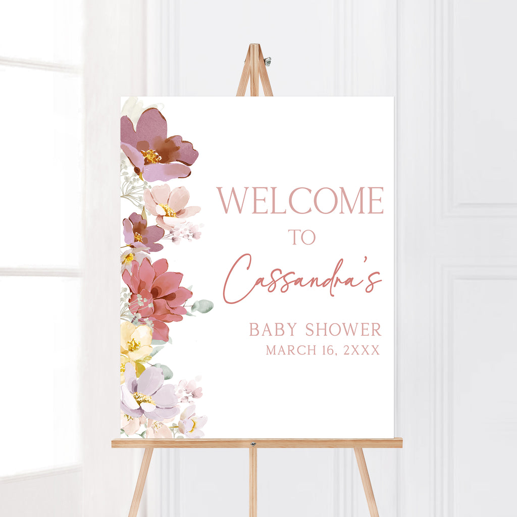 Baby in Bloom Baby Shower Welcome Sign