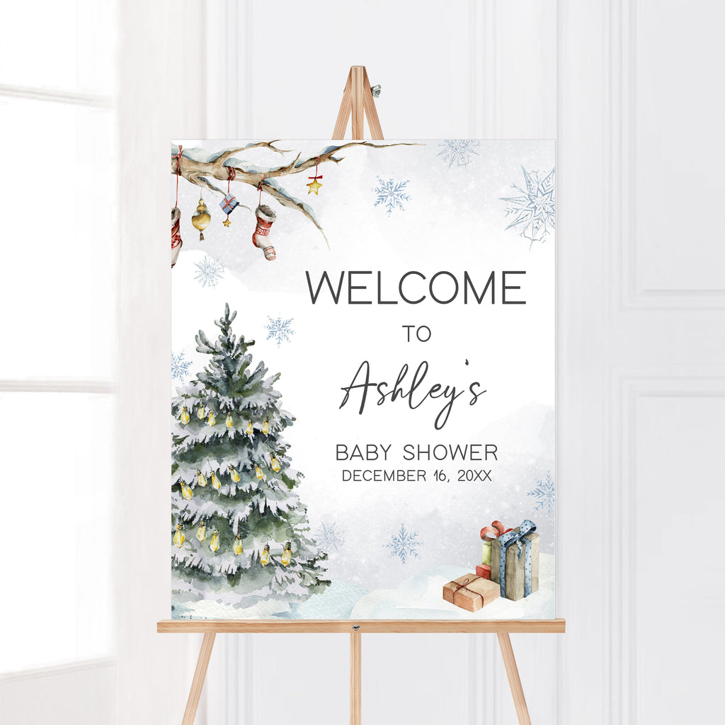 Baby It's Cold Outside Baby Shower Welcome Sign