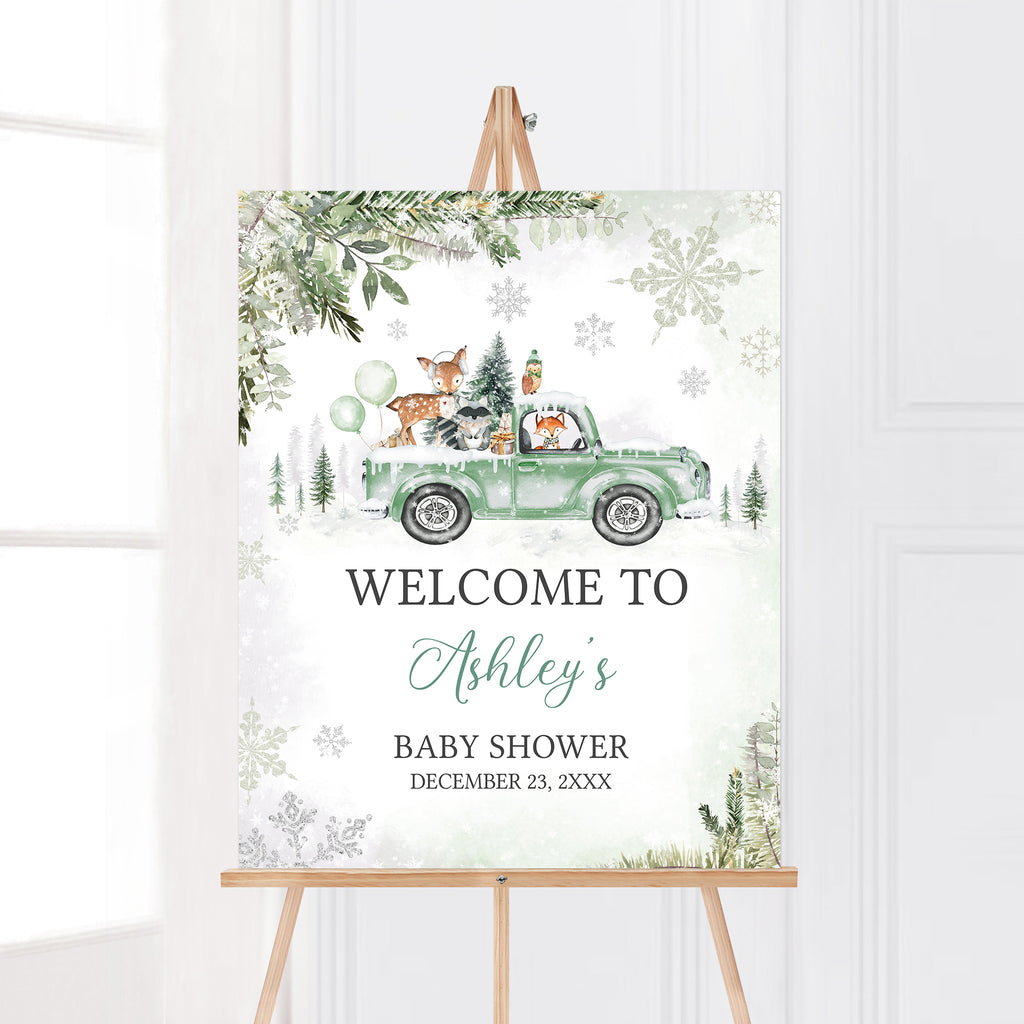 Woodland Baby Shower Welcome Sign